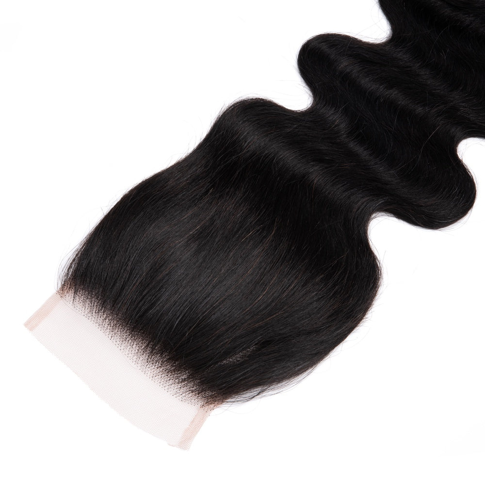 4×4 Human Hair Body Wave Lace Closure Standard Lace Closure