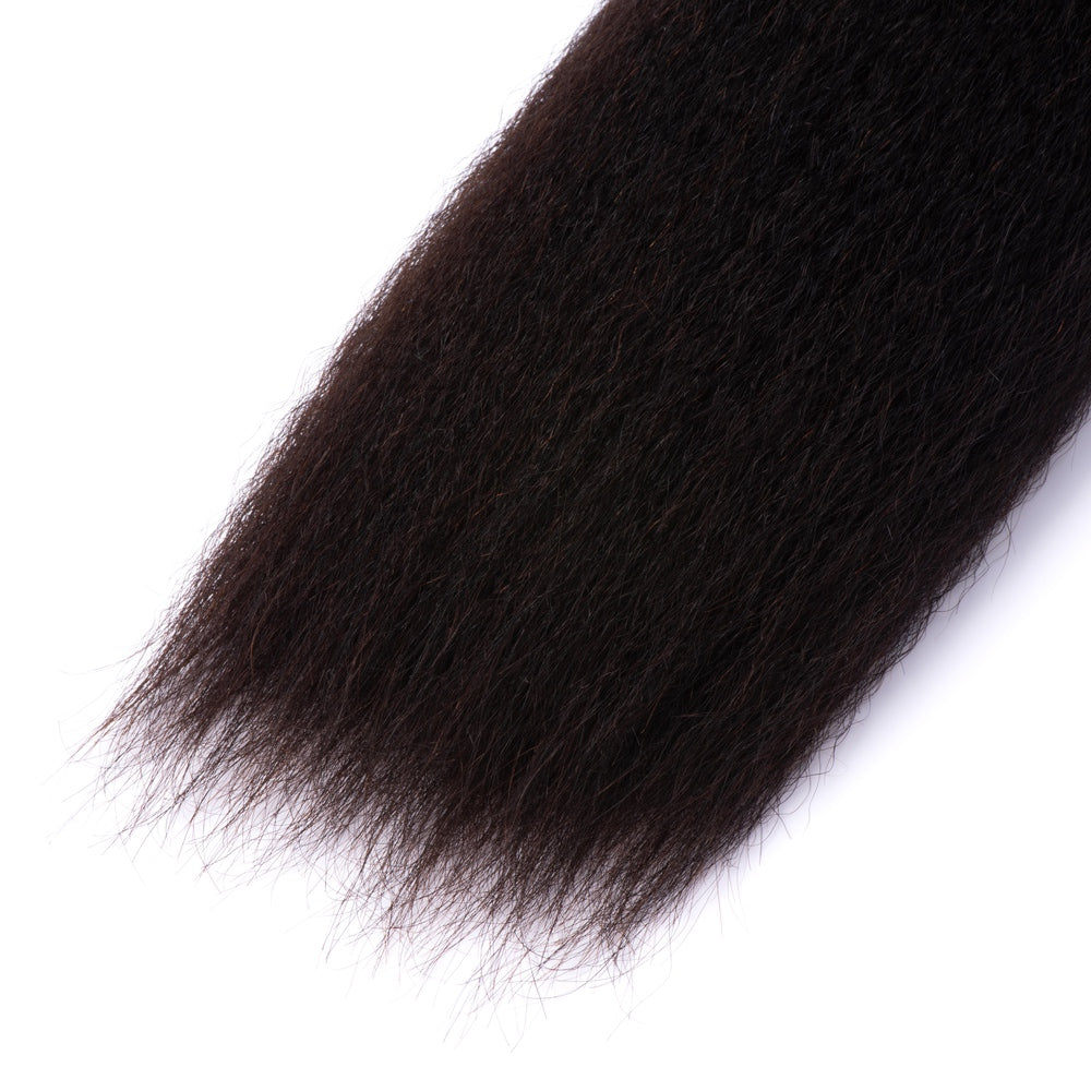 Yaky Texture Kinky Straight Virgin Human Hair Bundles-12A